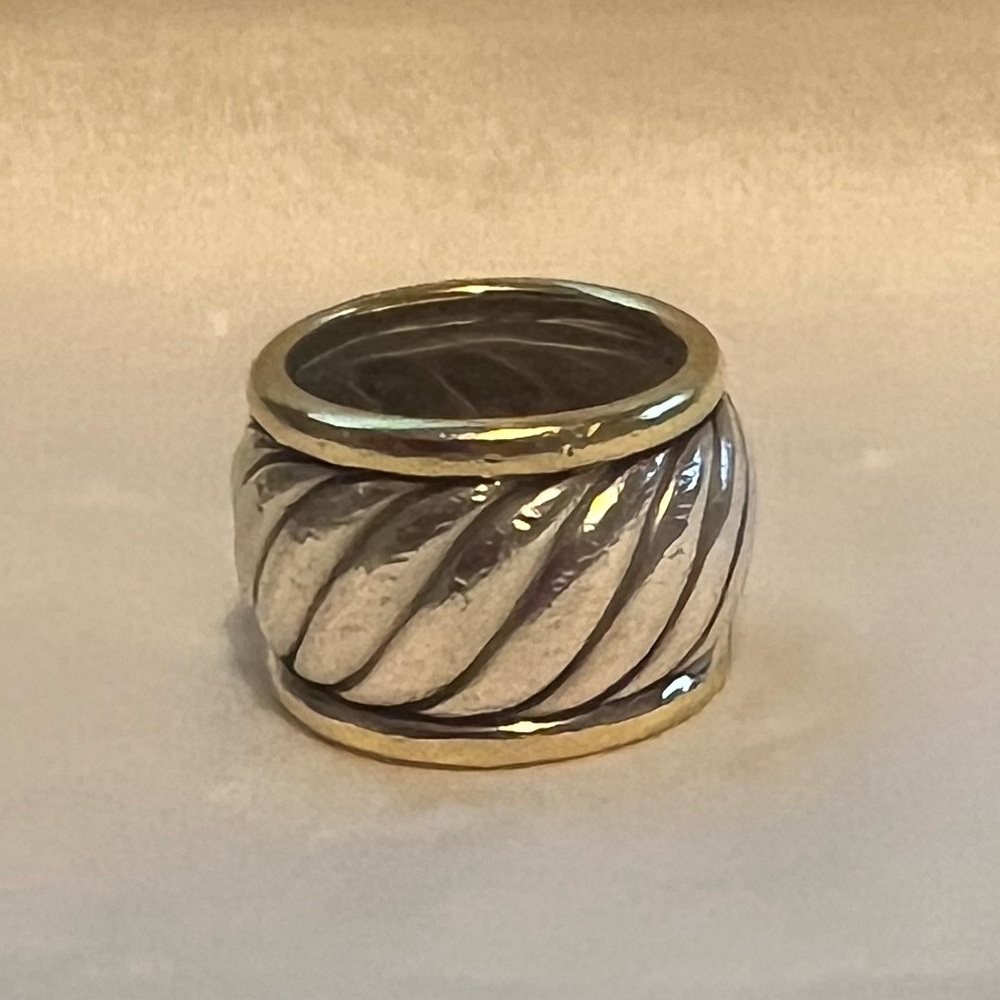 David Yurman Cigar Cable Thoroughbred wide Ring. Size 7.  Beautiful find! - Picture 2 of 12